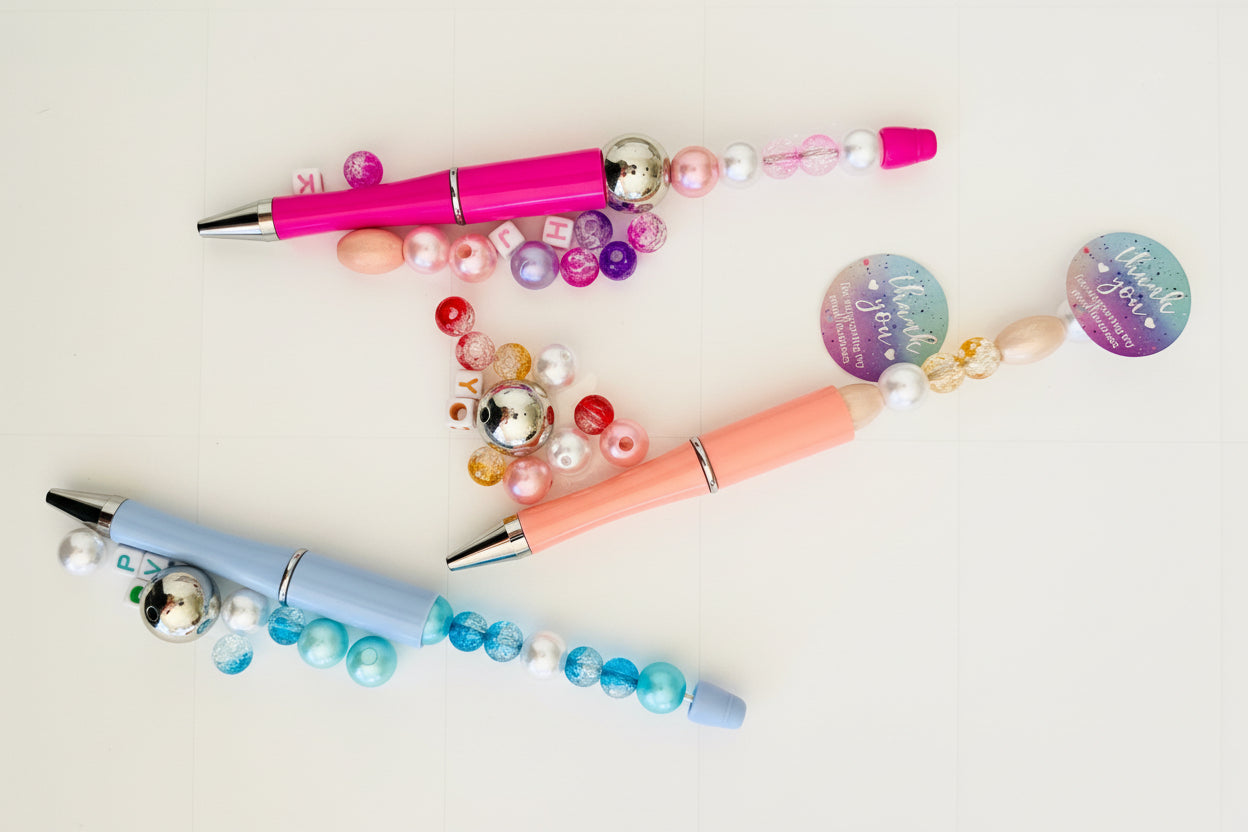 Bead you own pen! Such fun for all ages. Handmade packs - will you scoop up this bead?