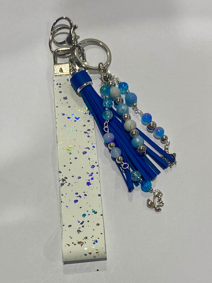 Hand Made Beaded Wristlet Key Ring/Bag Charm