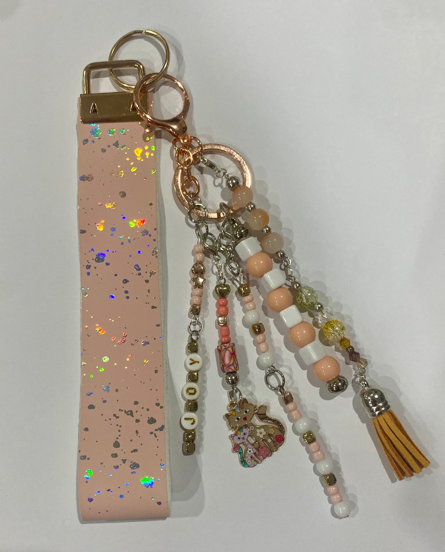 Beaded Wristlet Key Ring/Bag Charm