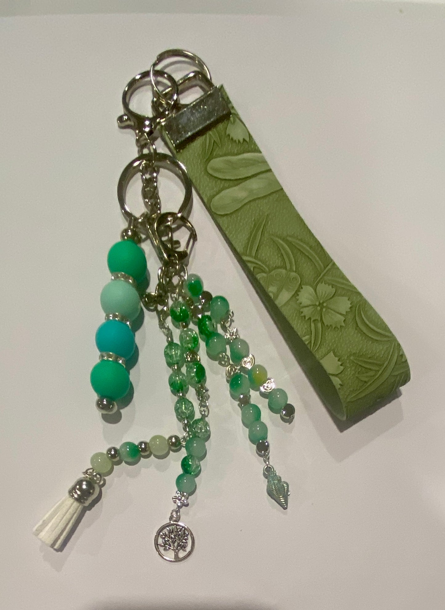 Beaded Wristlet Key Ring/Bag Charm