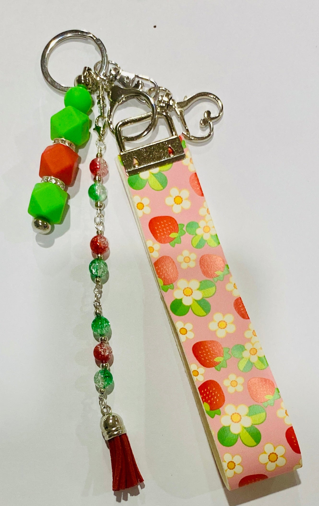 Beaded Wristlet Key Ring/Bag Charm