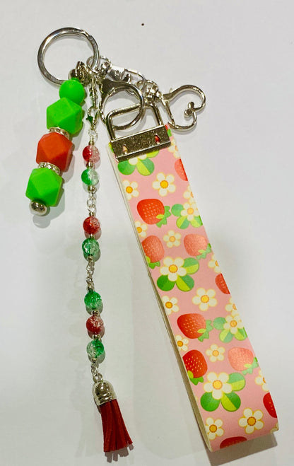 Beaded Wristlet Key Ring/Bag Charm