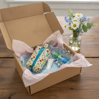 Handmade Bag Charms & Tissue Holder Combos — Unique Designs