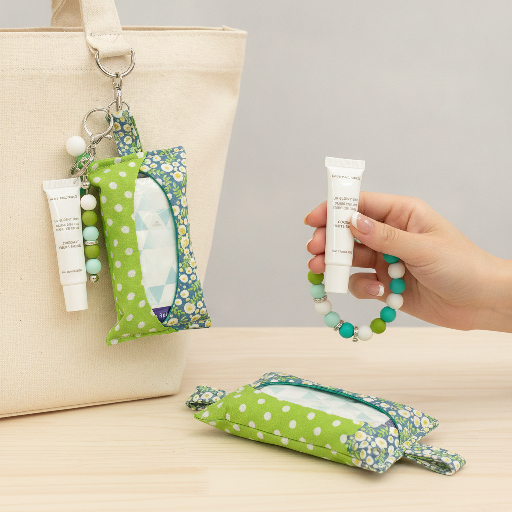Handmade Bag Charms & Tissue Holder Combos — Unique Designs