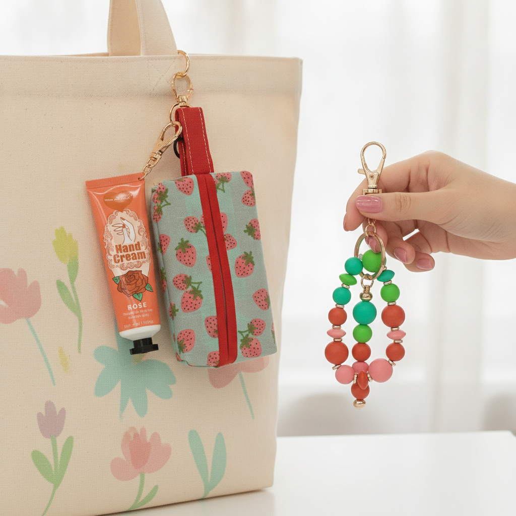 Handmade Bag Charms & Tissue Holder Combos — Unique Designs
